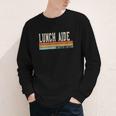 Women's Lunch Aide Week Retro Vintage Back To School Day Youth Long Sleeve Tee Women's Lunch Aide Week Retro Vintage Back To School Day Youth Long Sleeve Tee