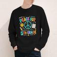 Women's Peace Out 5th Grade Retro Back To School Students Youth Long Sleeve Tee