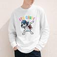 4th Grade Crew Dalmatian Dog Dabbing Back To School Premium Tri-Blend Youth Long Sleeve Tee