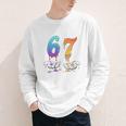67 Meme Baseball Kids Girls Humor Number 6 7 Youth Long Sleeve Tee 67 Meme Baseball Kids Girls Humor Number 6 7 Youth Long Sleeve Tee