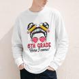 6th Grade Here I Come Messy Bun Hair Back To School Girls Youth Long Sleeve Tee 6th Grade Here I Come Messy Bun Hair Back To School Girls Youth Long Sleeve Tee