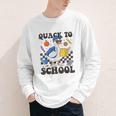 Boys Kid Back To School Goose Quackers Quack To School Youth Long Sleeve Tee