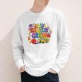 Crayon Crew Cute Back To School Vibes Student Youth Long Sleeve Tee