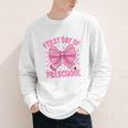 First Day Of Preschool Coquette Bow Back To School Girls Youth Long Sleeve Tee First Day Of Preschool Coquette Bow Back To School Girls Youth Long Sleeve Tee