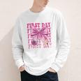 First Day Of School Girls Coquette Bow Back To School Performance Youth Long Sleeve Tee First Day Of School Girls Coquette Bow Back To School Performance Youth Long Sleeve Tee