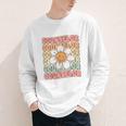 Groovy School Counselor Cute Daisy Flower Back To School Youth Long Sleeve Tee