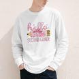 Hello Second Grade Pencil Tie Dye Coquette Back To School Youth Long Sleeve Tee