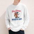 Hey Chicago Whadya Say Baseball Hot Dog Youth Long Sleeve Tee Hey Chicago Whadya Say Baseball Hot Dog Youth Long Sleeve Tee