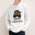 HR Director Leopard Messy Bun Appreciation Back To School Performance Youth Long Sleeve Tee