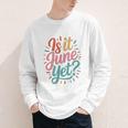 Is It June Yet Back To School Student Groovy Kids Premium Tri-Blend Youth Long Sleeve Tee