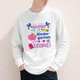 Kids Back To School Here I Come Kindergarten Girls TK Grad Youth Long Sleeve Tee