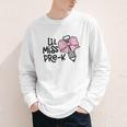 LiL Miss Pre-K Girls Coquette Bow Gingham Bow Back To School Youth Long Sleeve Tee