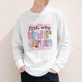 Little Miss Kindergarten Back To School Girls Coquette Bow Youth Long Sleeve Tee Little Miss Kindergarten Back To School Girls Coquette Bow Youth Long Sleeve Tee