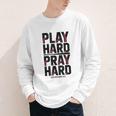 Play Hard Pray Hard Youth Boy Christian Baseball Jesus Youth Long Sleeve Tee Play Hard Pray Hard Youth Boy Christian Baseball Jesus Youth Long Sleeve Tee