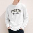 Retro Fourth Grade Camo Back To School Girls Boys 4th Grade Youth Long Sleeve Tee