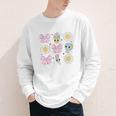 Retro Groovy Back To School Coquette First Day Of School Youth Long Sleeve Tee