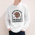 Roaring Into Middle School Tiger Back To School Boy Girl Kid Youth Long Sleeve Tee