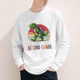 Roaring Into Second Grade T-Rex Back To School 2nd Grade Premium Tri-Blend Youth Long Sleeve Tee