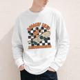 Rolling Into Kindergarten Retro Groovy Back To School Kids Youth Long Sleeve Tee Rolling Into Kindergarten Retro Groovy Back To School Kids Youth Long Sleeve Tee