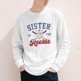 Sister Of Rookie 1st Birthday Baseball Boy Family Matching Youth Long Sleeve Tee