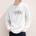 Sweet Vintage Retro Chicago City Flag Bear Print Raglan Baseball Tee Youth Long Sleeve Tee