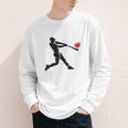 Valentines Day Baseball Batter Silhouette Heart Men Boys Kid Youth Long Sleeve Tee Valentines Day Baseball Batter Silhouette Heart Men Boys Kid Youth Long Sleeve Tee