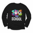 100 Days Of School Dripping Baseball Boys Kids Teacher Youth Long Sleeve Tee