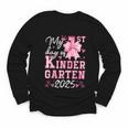 My 1st Day Of Kindergarten 2025 Back To School Girls Youth Long Sleeve Tee