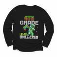 4th Grade Level Unlocked Back To School Pixel Game Youth Long Sleeve Tee