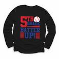 5th Grade Batter Up Back To School Fifth Grade Baseball Boys Youth Long Sleeve Tee