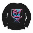 67 Six Seven Baseball Ice Cream Drip Cool Meme 67 Youth Long Sleeve Tee