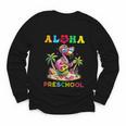 Aloha Preschool Flamingo Hawaii Back To School Kids Girl Youth Long Sleeve Tee
