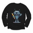 Back To School 2025 Robot Pencil For Kids Youth Long Sleeve Tee