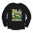Back To School 2nd Second Grade Level Unlocked Gamer Kid Youth Long Sleeve Tee