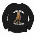 Back To School 4th Grade Italian Brainrot Tung Tung Sahur Youth Long Sleeve Tee