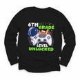 Back To School 6th Grade Level Unlocked Gamer Boys Kids Youth Long Sleeve Tee