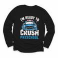 Back To School First Day Of Preschool Police Car Boys Youth Long Sleeve Tee