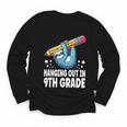 Back To School Ninth Grade Sloth Hanging Out In 9th Grade Youth Long Sleeve Tee