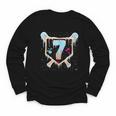 Baseball 7 Year Old Ice Cream Drip 7th Birthday Boy Number 7 Youth Long Sleeve Tee Baseball 7 Year Old Ice Cream Drip 7th Birthday Boy Number 7 Youth Long Sleeve Tee