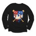 Baseball Drip American Flag Home Plate 4th Of July Patriotic Youth Long Sleeve Tee Baseball Drip American Flag Home Plate 4th Of July Patriotic Youth Long Sleeve Tee