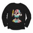 Baseball Drip Ice Cream First Day Back To School Cute Girls Youth Long Sleeve Tee