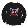 Baseball Ice Cream Drip 67 Meme Six Seven 67th Birthday Youth Long Sleeve Tee Baseball Ice Cream Drip 67 Meme Six Seven 67th Birthday Youth Long Sleeve Tee