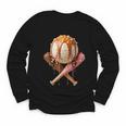 Baseball Ice Cream Drip Style Melting Ice Cream Youth Teen Youth Long Sleeve Tee