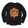 Baseball Lifestyle Home Plate Orange Ice Cream Drip Men Boys Youth Long Sleeve Tee