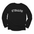 BaseballSoftball Upside Down Outfield Youth Long Sleeve Tee