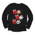 Basketball Baseball Soccer Christmas Ho Ho Ho Santa Xmas Youth Long Sleeve Tee