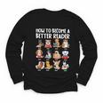 How To Become a Better Reader Dog Back To School Youth Long Sleeve Tee How To Become a Better Reader Dog Back To School Youth Long Sleeve Tee