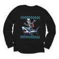 Boys Skeleton Riding a Shark Back To School Youth Long Sleeve Tee
