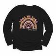 Bruh We Back To School Office Support Staff Leopard Rainbow Youth Long Sleeve Tee