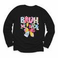 Bruh We Back Sixth Graders Back To School Coquette Bow Girl Youth Long Sleeve Tee